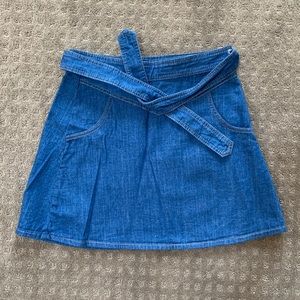 Denim Wrap Skirt